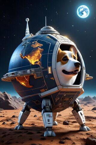Marooned Corgi On Plane..