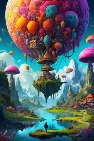 Floating Dreams: A Colorful Adventure 🌈🎈