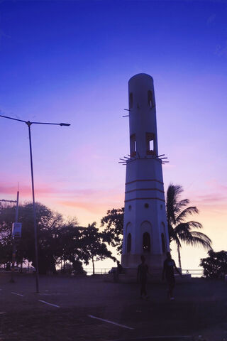 Mombasa's Iconic Lighthouse at Dusk 🌅