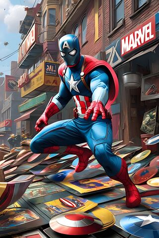 Spider-Man as Captain A..