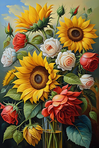 Blooming Joy: A Floral Symphony 🌼🌹