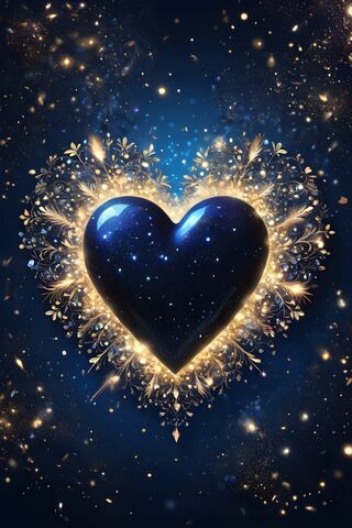 Midnight Blue Heart