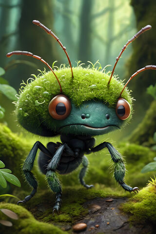 Magical Mossy Forest Ant Cute