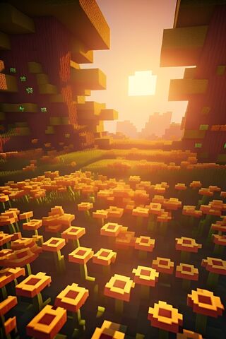Golden Sunset in a Pixe..