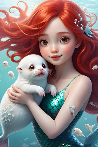 Mermaid & Baby Seal