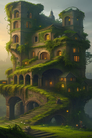 Enchanted Greenery: The Mystical Tower 🌿🏰