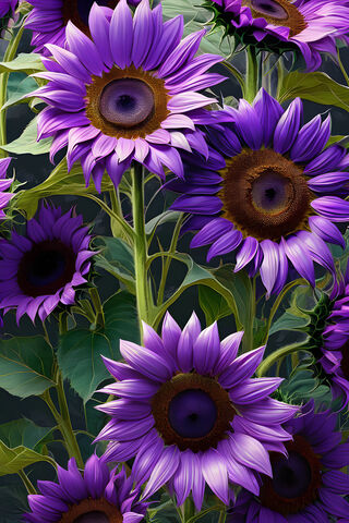 Enchanted Purple Sunflo..