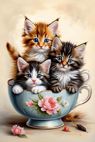 Main C**n Kittens In A Tea Cup