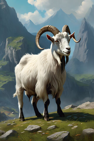 Majestic Mountain Goat 🐐🏔️