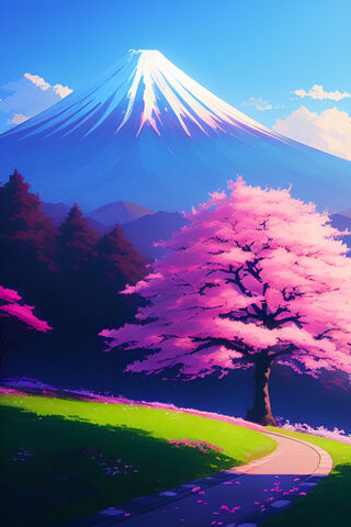 Serene Spring at Mount Fuji 🌸🏔️