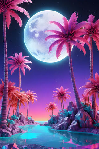 Moonlight & Palm Trees.