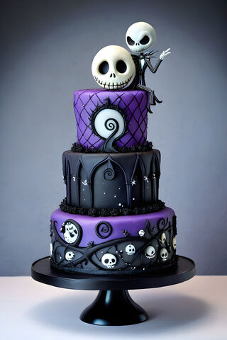 Nightmare Before Christmas Cake