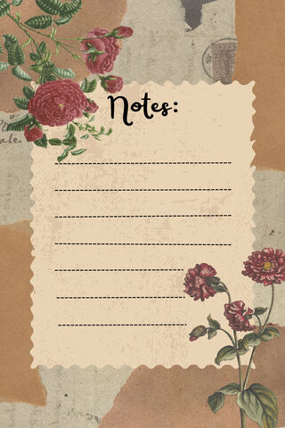 Vintage Floral Note Paper 🌸📝