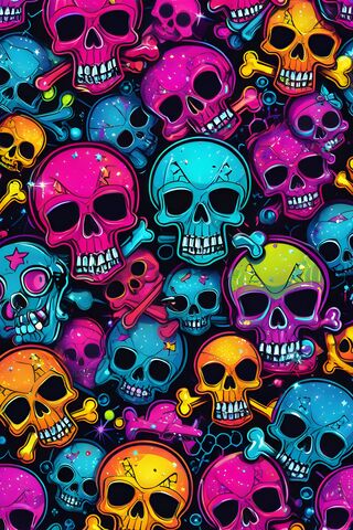 Neon Skulls