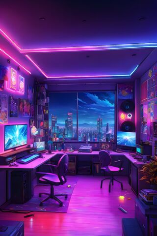 Neon Colored Room, Open..
