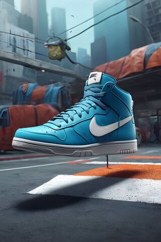 Sky-High Style: The Iconic Blue Nike Sneaker' 👟✨