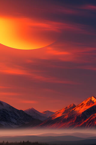 Celestial Sunset Over M..