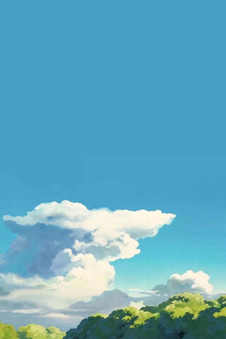 Dreamy Sky Over Lush Gr..