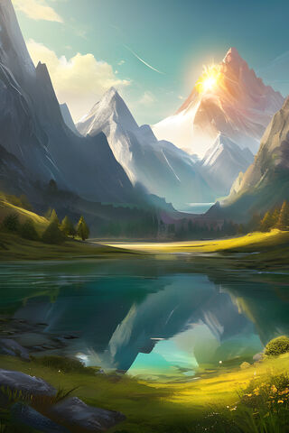 Serene Mountain Reflection 🌄✨