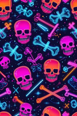 Neon Skulls