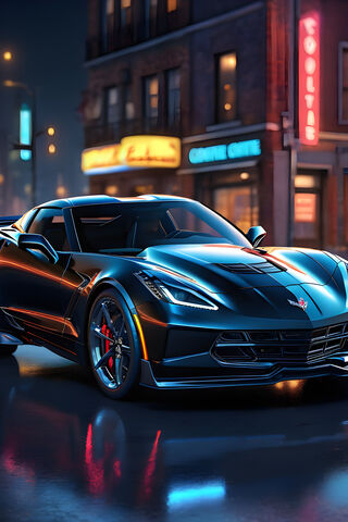 Neon Corvette