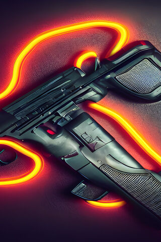 Neon Gun Background