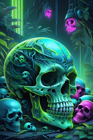 Neon Jungle of Skulls �..