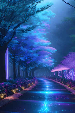 Enchanted Neon Pathway 🌌✨