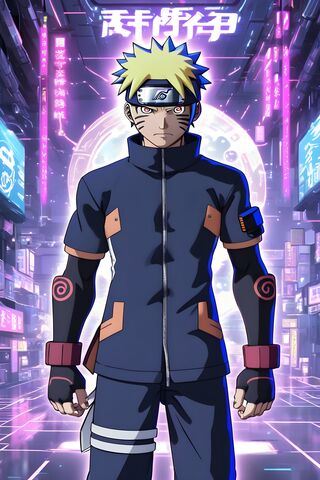Naruto in a Neon City 🌌✨