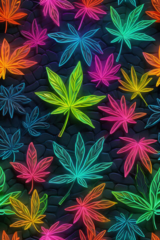 Neon Leaf Party 🍃✨