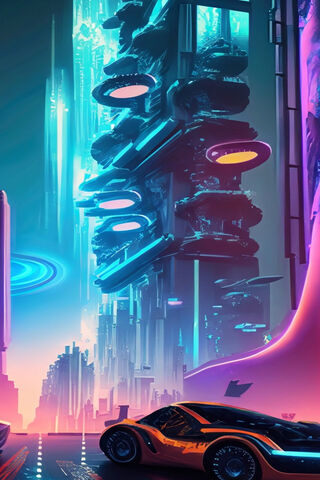 Neon Dreams: A Futuristic Cityscape 🚗✨