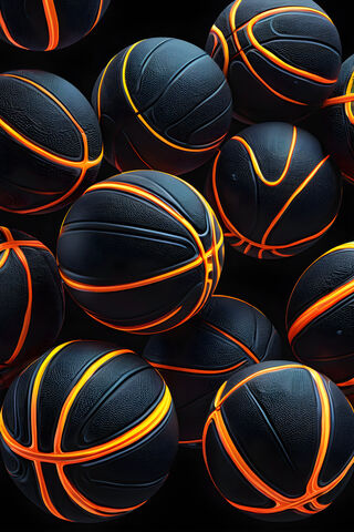 Neon Basketballs