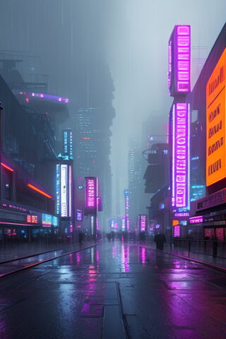 Neon Dreams in the Rain..