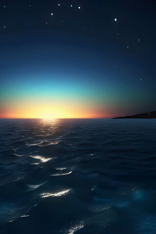 Tranquil Twilight Over the Ocean 🌅✨