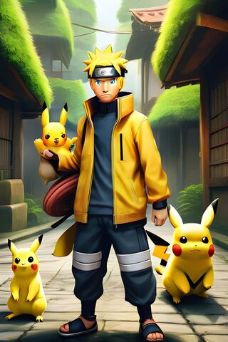 Naruto and Pikachu