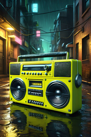 Neon Boombox