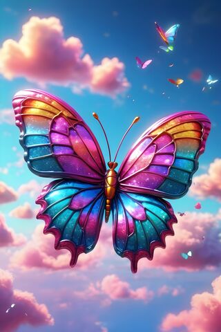 Magical Butterfly in a Dreamy Sky 🦋✨