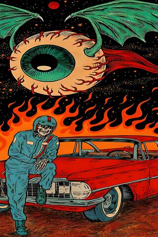 Cosmic Ride: A Retro Adventure 🚗👁️🔥