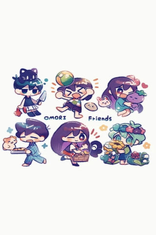 Omori's Colorful Crew! 🎨✨