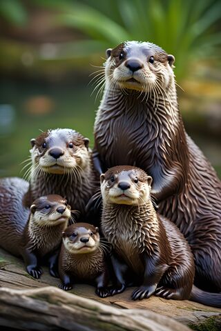 Adorable Otter Family 🦦❤️