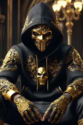 Ornate Black and Gold Gangster