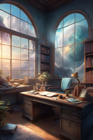 Dreamy Cosmic Office 🌌✨
