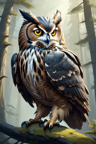 Majestic Owl in the For..
