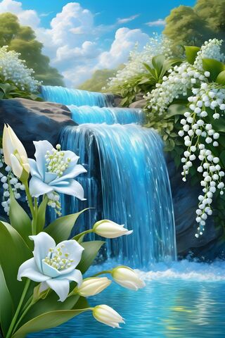 Serene Waterfall Bliss ..