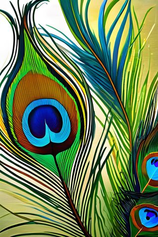 Oil Painting Feather