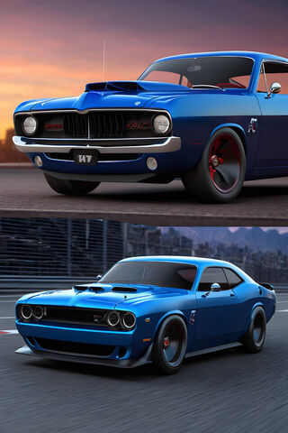 Old and New Dodge Charger
