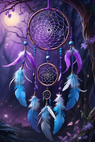 Purple and Blue Dreamcatcher