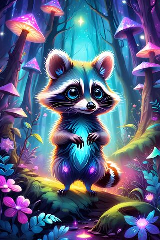 Psychedelic Raccoon