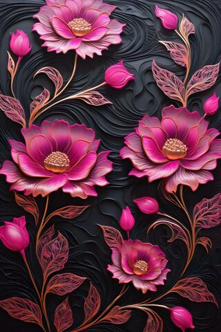 Pink Midnight Blooms 3