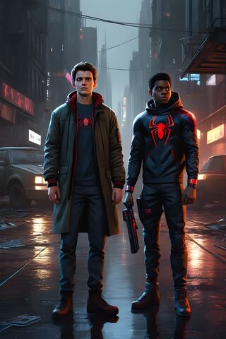 Peter Parker and Miles Morales